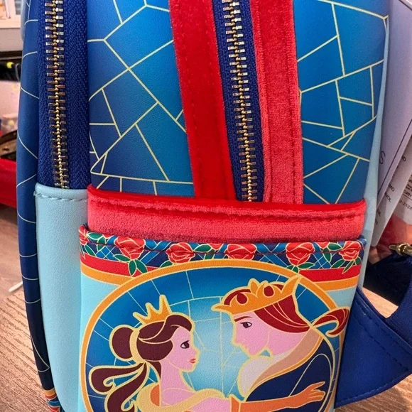 Loungefly Disney Beauty and the Beast Blue Backpack - Picture 2 of 5